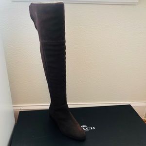 COACH 'LUCIA" SPLIT SUEDE OVER THE KNEE BOOTS